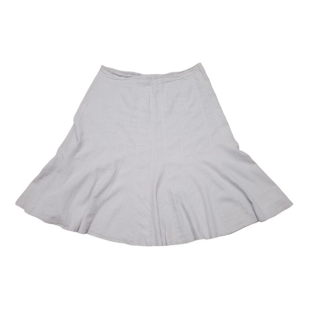 Carole Little Women’s Linen Blend Gray Lightweight Skirt Size 16